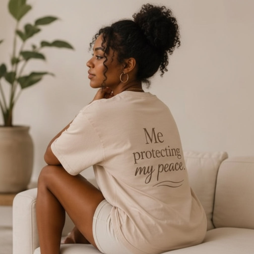 Me, Protecting My Peace – Unisex Oversized T-Shirt